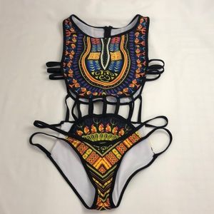 2 for $13 NWOT Dolaluna African Print Swimsuit